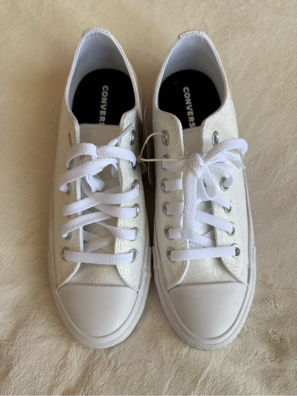 Converse Low Top Just Married Lace Wedding Sneakers